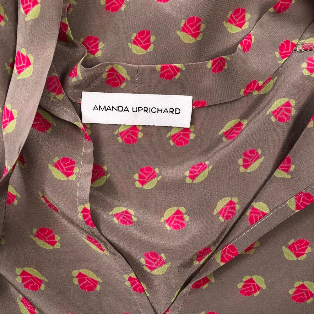 Amanda Uprichard 100% Silk Pussybow Tie Tunic Top - Picture 4 of 5